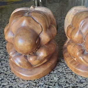 Wooden book ends